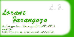 lorant harangozo business card